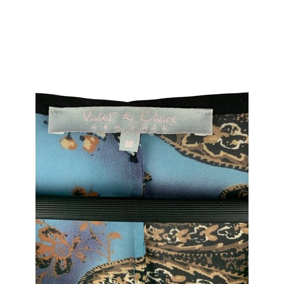 Violet & Claire Womens Multicolor Printed Blouse Size M - Picture 4 of 5